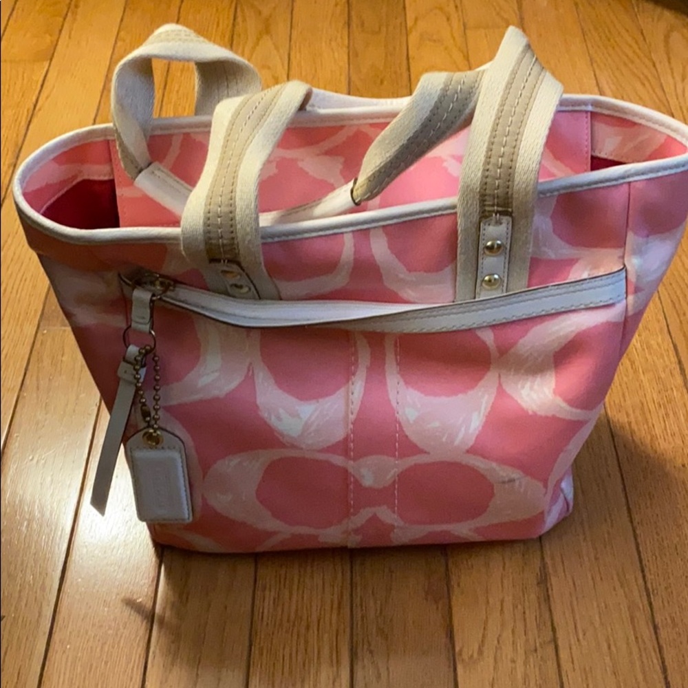Authentic Pink Coach Purse For Sale